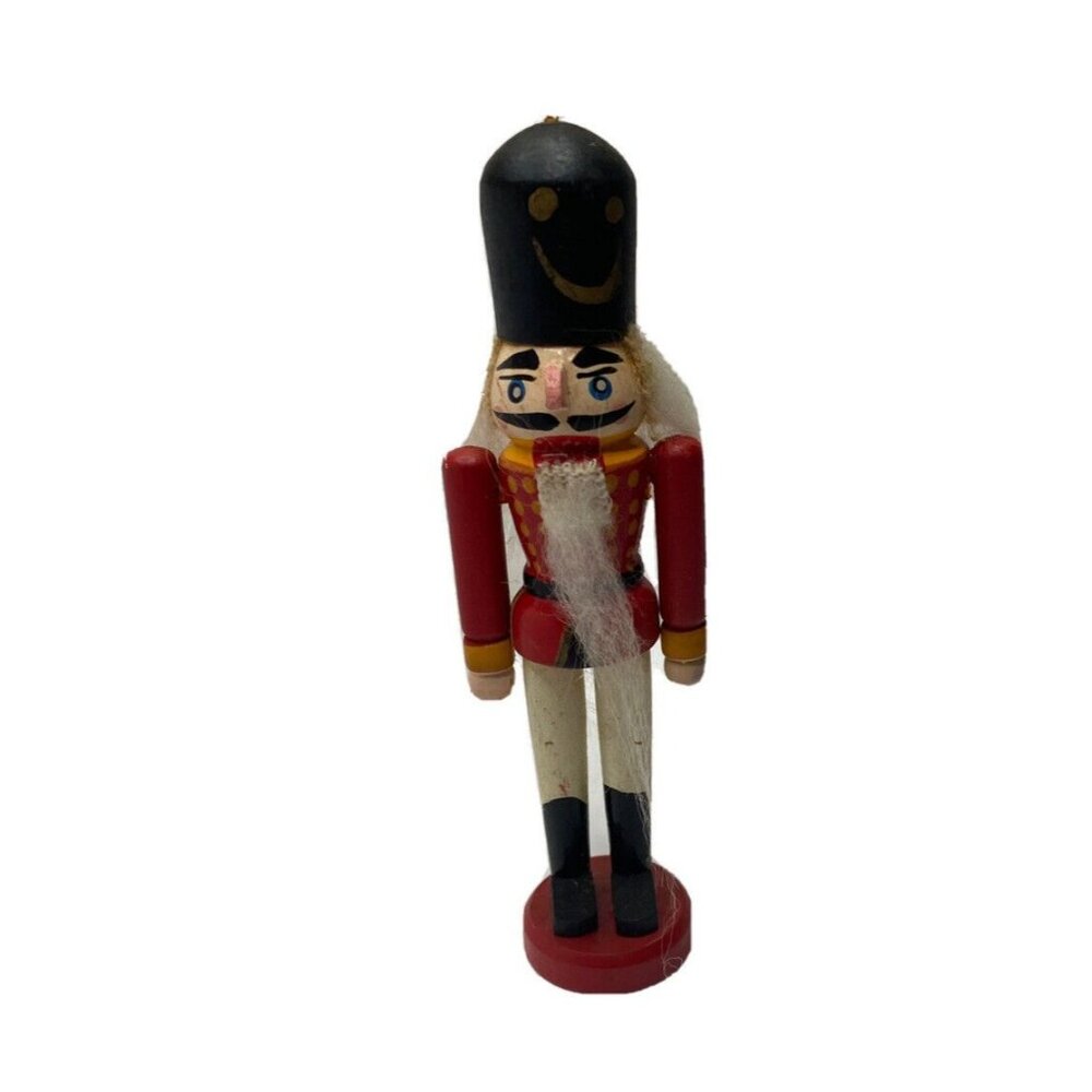 Vintage Wooden Nutcracker Christmas Ornament 1996 Hand Painted